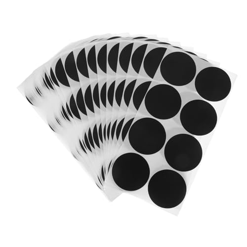 Parliky 50 Blatt Schwarze Selbstklebende Runde Seal Sticker mit Beschreibbaren Punkten Multifunktionale Klebeetiketten für Büro Schule und Aktivitäten zur Individuellen Kennzeichnung von Parliky