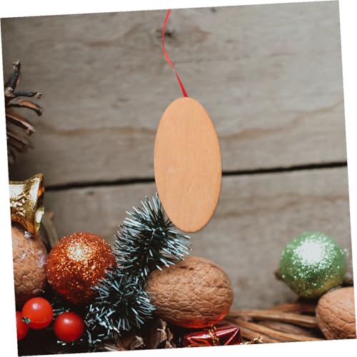 Parliky 50 Stück Ovale Dicke Lindenholz scheiben Unbehandelte DIY holzplatten zum Basteln Blanke Holzstücke zum Bemalen Kreative Holzanhänger für Handwerk und Dekoration von Parliky