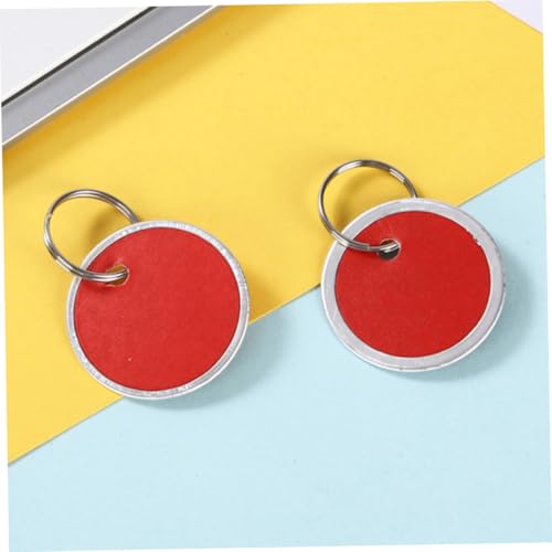 Parliky 50 Stück Runde Bunte Schlüsselanhänger mit Beschriftbaren Etiketten Vielseitige Schlüssel Gepäckanhänger zur Farblichen Organisation Leicht und Praktisch für Reisen und Alltag von Parliky