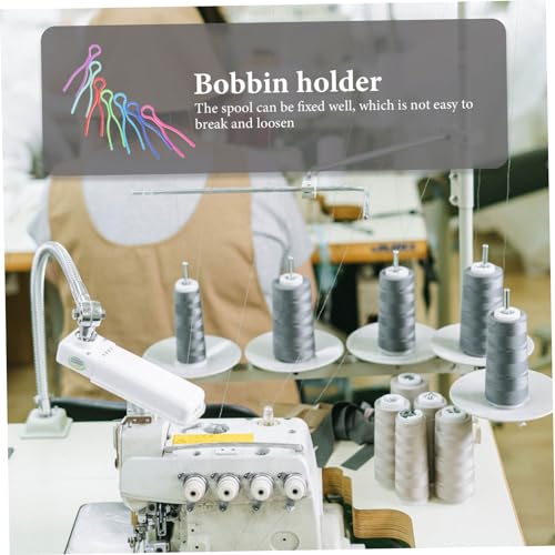 Parliky 50 Stück Teiliges Bobbin Clips für Nähmaschine Verstellbare Spulenhalter aus Robustem Kunststoff Leichte Fadenclips als Praktisches Nähzubehör für Garnrollen und DIY nähprojekte von Parliky