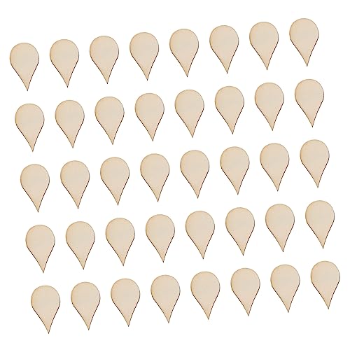 Parliky 50 Stück Wasser Tropfen Holzscheiben DIY Bastelholz Naturholz Handmade Chip für Dekorationen Geschenke Kunsthandwerk Parliky 50 Stück Wasser Tropfen Holzscheiben DIY Bastelholz Naturholz Handmade Chip für Dekorationen Geschenke Kunsthandwerk von Parliky