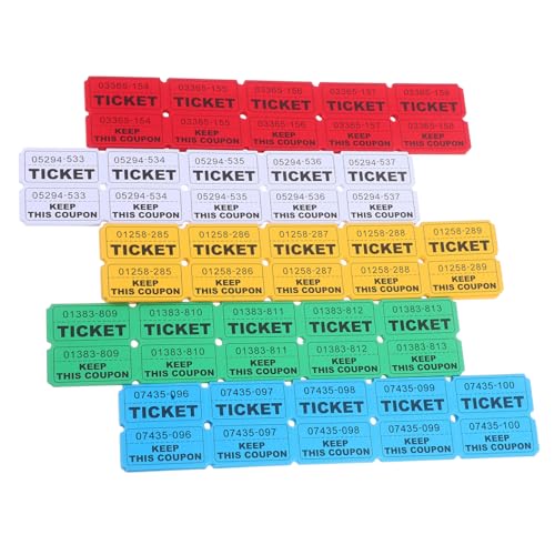 Parliky 500 Paare Raffle Tickets Bunte Papiertickets für Veranstaltungen Lose Tombola Eintritt Hochzeit Party Klassenzimmer Belohnungen Fundraiser Preise Parliky 500 Paare Raffle Tickets Bunte Papiertickets für Veranstaltungen Lose Tombola Eintritt Hochzeit Party Klassenzimmer Belohnungen Fundraiser Preise von Parliky