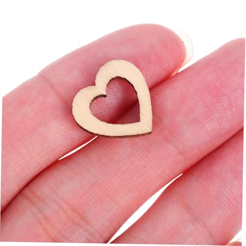 Parliky 500 Stück Holzherz Deko Hohl Holzscheiben für DIY Basteln Hochzeit Tischdeko Party Streudeko Natürliche Holzverzierungen Vielseitig Einsetzbar Geschenkbox Verzierung von Parliky