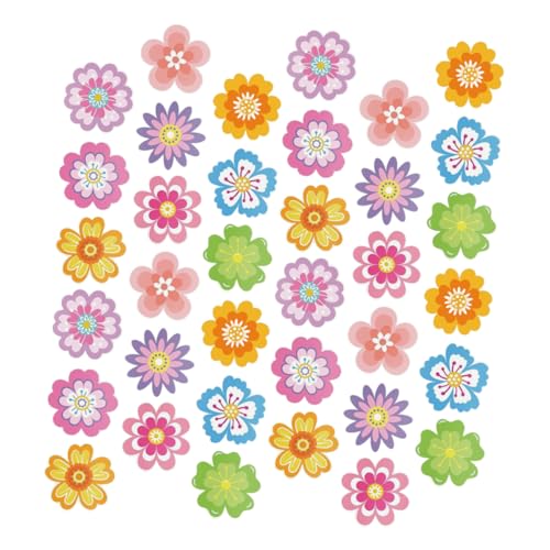 Parliky 54 Doppelseitige Blumen-papierausschnitte: Bunte Blumenausschnitte Für Die Pinnwand – Kreidetafel-dekorationen Für Das Klassenzimmer Mit Punktkleber von Parliky