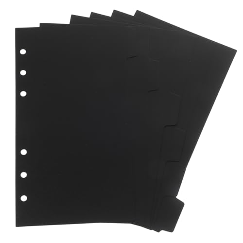 Parliky 6 Blätter Teiliges Binder Trennblätter aus Stabilem PP Register für Ringbuch Schwarze Trennstreifen für Büro und Organizer Langlebige Blatt teiler für Dokumente und Notizen Parliky 6 Blätter Teiliges Binder Trennblätter aus Stabilem PP Register für Ringbuch Schwarze Trennstreifen für Büro und Organizer Langlebige Blatt teiler für Dokumente und Notizen von Parliky