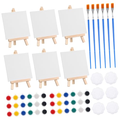 Parliky 6 Sätze Mini Ölmalset mit Staffelei Kleine Leinwand Aquarell Ölfarben Pinsel Palette für Anfänger Tragbares Malset für Unterwegs Parliky 6 Sätze Mini Ölmalset mit Staffelei Kleine Leinwand Aquarell Ölfarben Pinsel Palette für Anfänger Tragbares Malset für Unterwegs von Parliky