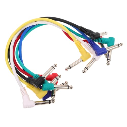 Parliky 6 Stück Gitarren Patchkabel Kurz Audiokabel für Effektpedale und Bass Elektrische Gitarren Zubehör Robust Einfache Handhabung Parliky 6 Stück Gitarren Patchkabel Kurz Audiokabel für Effektpedale und Bass Elektrische Gitarren Zubehör Robust Einfache Handhabung von Parliky