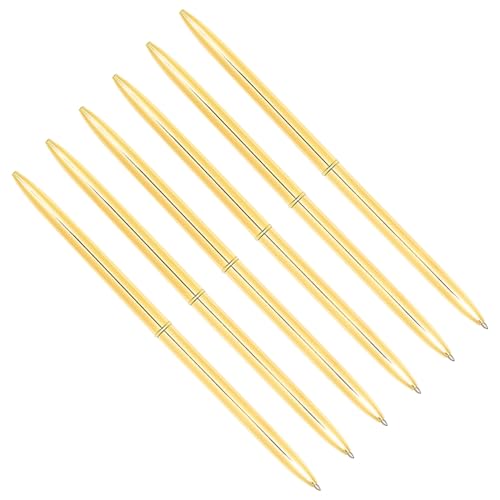 Parliky 6 Stück Glatte Schreibstifte Farbe Blau Schlanker Büro Kugelschreiber Goldene Stifte Metallisch Wow Business Stift Metallische Stifte Für Schreibtischstifte Doppel von Parliky