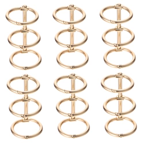 Parliky 6 Stück Teiliges Metallringe für Ringbücher Binder Clips aus Langlebiger Legierung in Gold für DIY Notizbücher Nachfüllbare Ordner und Bastelprojekte zu Hause Büro Schule Parliky 6 Stück Teiliges Metallringe für Ringbücher Binder Clips aus Langlebiger Legierung in Gold für DIY Notizbücher Nachfüllbare Ordner und Bastelprojekte zu Hause Büro Schule von Parliky