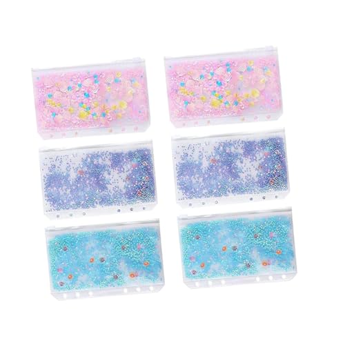 Parliky 6 Stück Teiliges PVC Reißverschluss Organizer Transparente Binder Taschen mit Glitzer Lose Dokumententaschen für Notizbücher für Büro Schule Reise Parliky 6 Stück Teiliges PVC Reißverschluss Organizer Transparente Binder Taschen mit Glitzer Lose Dokumententaschen für Notizbücher für Büro Schule Reise von Parliky
