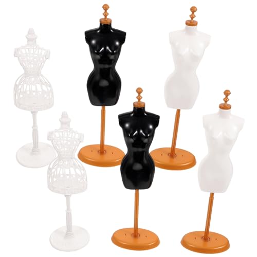 Parliky 6 Stück Teiliges Puppenkleiderständer aus Robustem Kunststoff Glatte Oberfläche Sicheres Design für Vielseitig Einsetzbar als Puppenständer und Kleiderhalter für Puppenhaus und von Parliky