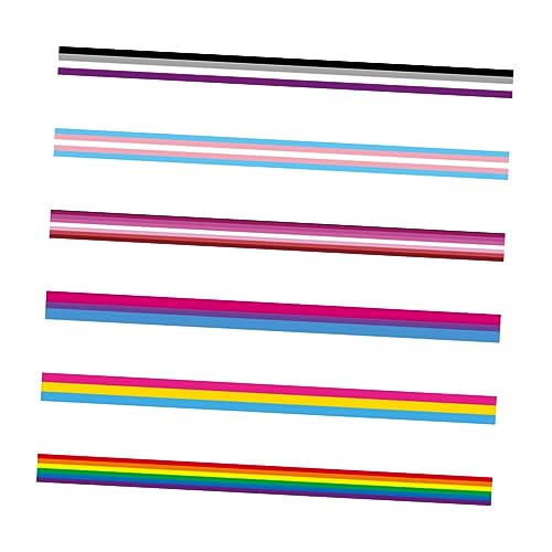 Parliky 6 Stück Teiliges Regenbogenband Bunte DIY Dekorationsbänder für Party Hochzeit Bastelprojekte Hochwertiges Vielseitig Einsetzbar von Parliky