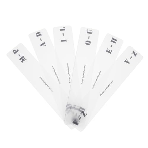 Parliky 6 Stück Transparente Vinyl Schallplatten Trennkarten Horizontal Langlebige Acryl Organizer Karten für Abc Sortierung und Platzsparende Aufbewahrung von Schallplatten von Parliky