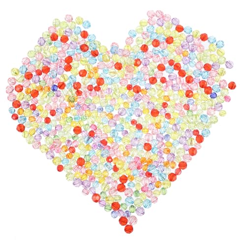 Parliky 600 Stück Acryl Perlen Facettierte Bunte Spacer Perlen für DIY Schmuck Bastelperlen Armbänder Schmuckherstellung Langlebig Transparent Parliky 600 Stück Acryl Perlen Facettierte Bunte Spacer Perlen für DIY Schmuck Bastelperlen Armbänder Schmuckherstellung Langlebig Transparent von Parliky