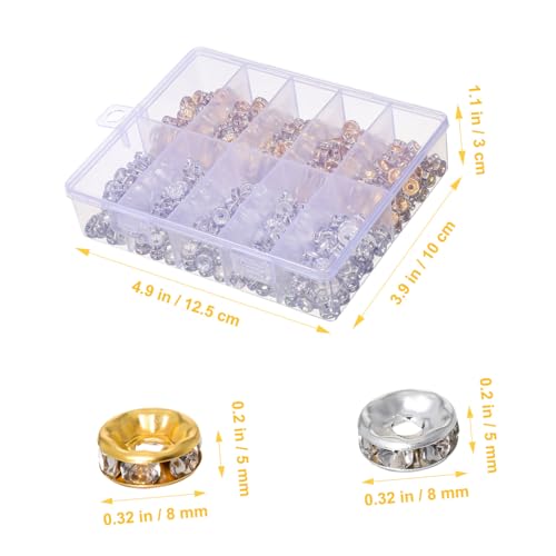 Parliky 600 Stück Schmuck Spacer Perlen mit Funkelnden Strassakzenten Große Lochgröße Farbenfrohe DIY Bastelperlen für Armbänder Halsketten Langlebige Perlen Abstandshalter Zubehör Parliky 600 Stück Schmuck Spacer Perlen mit Funkelnden Strassakzenten Große Lochgröße Farbenfrohe DIY Bastelperlen für Armbänder Halsketten Langlebige Perlen Abstandshalter Zubehör von Parliky