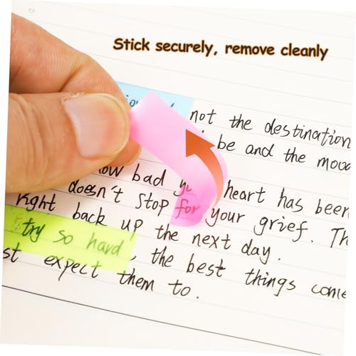 Parliky 6er Pack Fluoreszierende Haftnotizen Index Tabs Selbstklebend Farben Beschreibbar Wiederablösbar für Notizbücher Ordner Aktenregister und Lesezeichen von Parliky