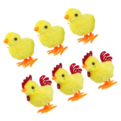 Parliky 6pcs Aufziehen Plüschkükenspielzeug Kleines Tierspielzeug Halloween Liefert Neuheit Toys Party Bevorzugt Hühner-tierspielzeug Für Kinder Osterntierspielzeug von Parliky