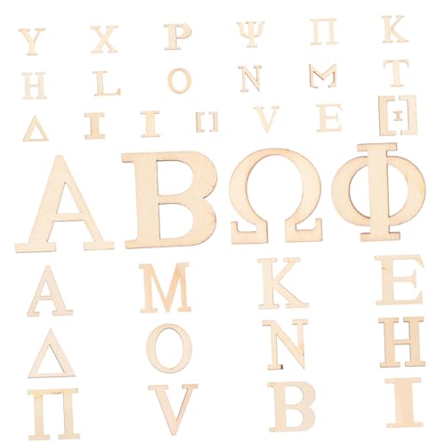 Parliky 72 Stück Teiliges Griechische Holzbuchstaben zum Basteln Naturbelassen Flache Holzformen Glatte Oberfläche Multifunktional für DIY Dekoration Kinderförderung und Parliky 72 Stück Teiliges Griechische Holzbuchstaben zum Basteln Naturbelassen Flache Holzformen Glatte Oberfläche Multifunktional für DIY Dekoration Kinderförderung und von Parliky