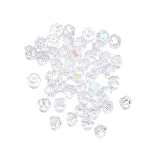 Parliky 720 Stück Transparente Kristallperlen Diamantförmige DIY Schmuckperlen für Armband Halskette Schmuckherstellung Bastelzubehör von Parliky