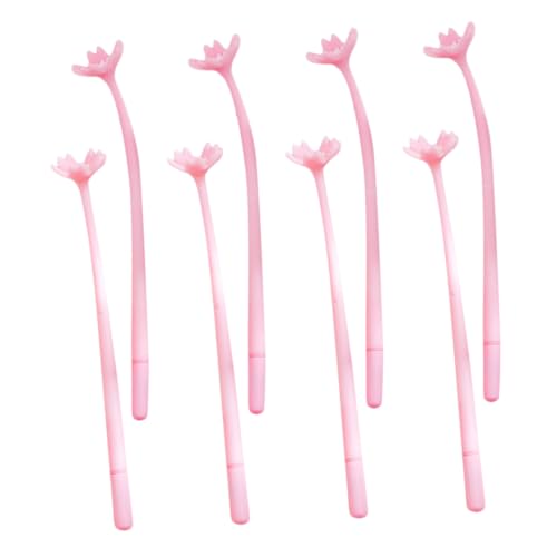 Parliky 8 Stück Teiliges Kawaii Kugelschreiber mit Feiner Spitze Kirschblüten Design für Büro Schule Notizen und Glattes Schreiben Gelbe und Weiße Blüten von Parliky