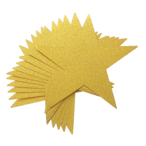 Parliky 80 Stück Glitzer Papier Sterne Fünf Punkte Stern Formen aus Robustem Glitzerpapier für Tafeln und Pinnwände Langlebige Farbintensive Dekoration für Klassenzimmer und von Parliky