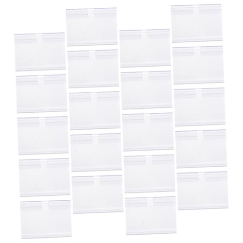 Parliky 80 Stück Transparente PVC Preisschildhalter für Supermarktregale Klare Etikettenhalter aus Bruchsicherem Material Einfache Handhabung zum Beschriften und Präsentieren von von Parliky