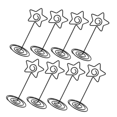 Parliky 8Stücke Metallkartenhalter Picks Tischkartenhalter Clipständer für Hochzeit Menükarten und Dekoration Stabiler Fotohalter für Zuhause und Events von Parliky