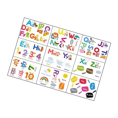 Parliky 9 Blätter Teilige Bunte Frühe Wandsticker mit Alphabet Zahlen Wettermotiven und Tieren Selbstklebend Schadstofffrei Dekorativ für Kindergarten und Klassenzimmergestaltung Parliky 9 Blätter Teilige Bunte Frühe Wandsticker mit Alphabet Zahlen Wettermotiven und Tieren Selbstklebend Schadstofffrei Dekorativ für Kindergarten und Klassenzimmergestaltung von Parliky