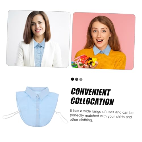 Parliky Abnehmbarer Falscher Kragen Damen Baumwolle Halbshirt Bluse Fake Collar mit Elastischem Band Vielseitiges Mode accessoire für Elegante und Casual Outfits Langlebig und Einfach Parliky Abnehmbarer Falscher Kragen Damen Baumwolle Halbshirt Bluse Fake Collar mit Elastischem Band Vielseitiges Mode accessoire für Elegante und Casual Outfits Langlebig und Einfach von Parliky