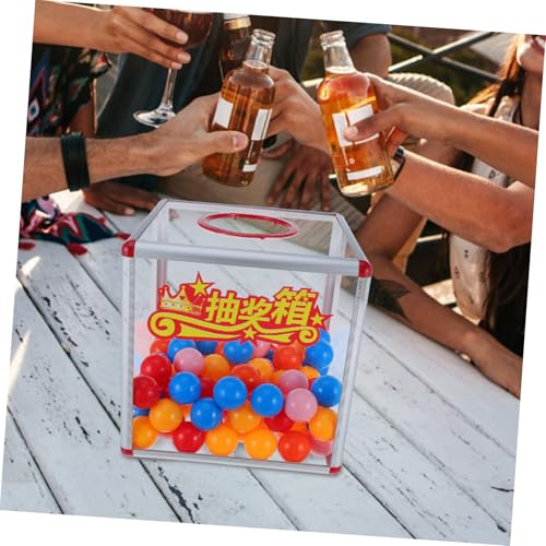 Parliky Acryl Raffle Box mit Bunten Kugeln Transparente Spenden und Vorschlagsbox für Meetings Kirchen Partys Stabil Leicht zu Reinigen Bunter Lose für Vielseitige Veranstaltungen von Parliky