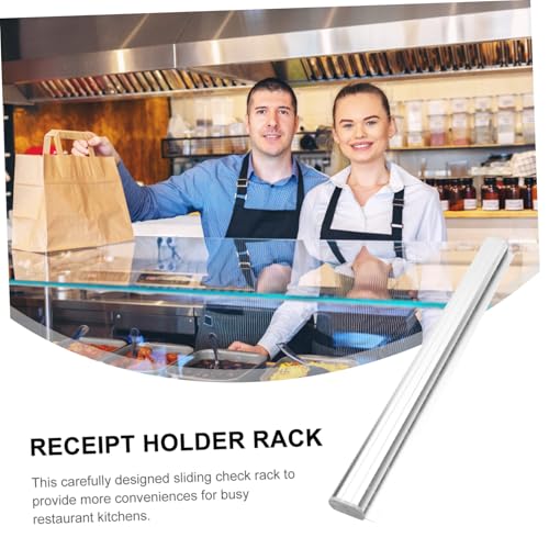 Parliky Aluminiumlegierung Küchen Tickethalter Wandmontage Bonhalter für Restaurant Hotel Büro Bestellfixierer mit Klebeinstallation Langlebig Praktische Küchencheck halterung von Parliky