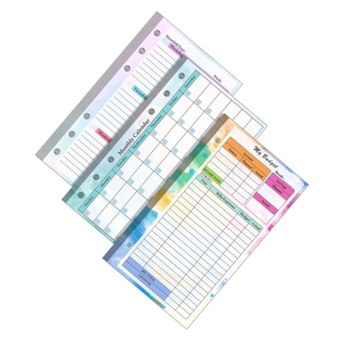 Parliky Budgetplaner Nachfüllseiten Ringbuch Teilig mit Monats Wochen und Budgetplanung Flexibles Büro und Geschäftsnotizbuch für Kleinunternehmen und Persönliche Organisation von Parliky