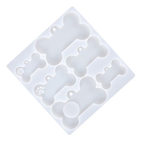 Parliky DIY Knochen Anhänger Silikonform für Epoxidharz Gießen Flexible und Langlebige Resin Gießform Glatte Oberfläche für Einfache Entformung für Kreative Schmuck Deko basteleien von Parliky