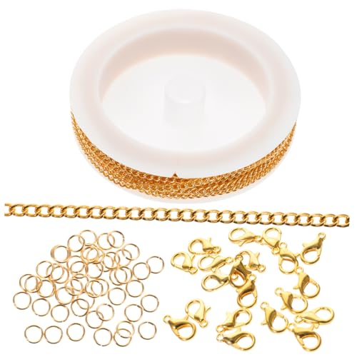 Parliky DIY Schmuckherstellungsset Ketten Zubehör mit Karabinerverschluss und Sprungringen Stabile Gliederkette für Armbänder Halsketten Basteln Robustes DIY Schmuckhandwerk Parliky DIY Schmuckherstellungsset Ketten Zubehör mit Karabinerverschluss und Sprungringen Stabile Gliederkette für Armbänder Halsketten Basteln Robustes DIY Schmuckhandwerk von Parliky