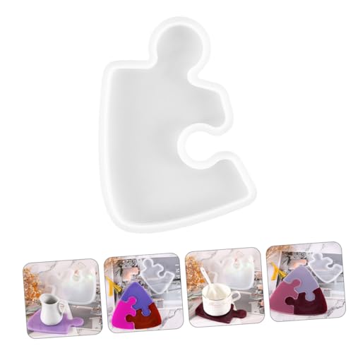 Parliky DIY Silikon Untersetzer Form Puzzle Design Handgefertigte Cup Pad Gießform Für Harz Kreative Tischdeko Zubehör von Parliky