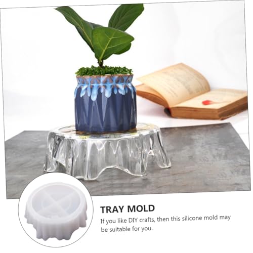 Parliky DIY Silikonform für Blumentopf und Unregelmäßiges Tray Flexible und Langlebige Gießform für Epoxidharz Kunsthandwerk Glänzende DIY Dekorationsform für Schmuck und Aufbewahrung von Parliky