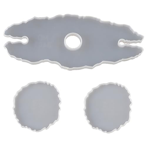 Parliky DIY Silikonform für Kristall Epoxidharz Unregelmäßiges Tablett und Weinglashalter Flexible Reißfeste Gießform mit Großem Raum für Schmuck und Dekoration für Kreative Untersetzer von Parliky