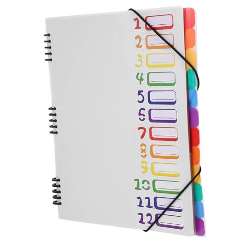 Parliky Dokumentenmappe Lagig mit Trennblättern PP Material Robuster Leichter Organizer für Umfangreiche Ablage Büro Studium Reisen Geeignet von Parliky