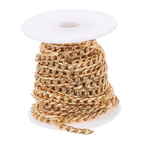 Parliky Edelstahl DIY Schmuckkette Rostfreie Gliederkette mit Glatter Oberfläche Vielseitig für Armbänder Halsketten Pulloverketten Modische Herren Damenketten zum Selbermachen von Parliky