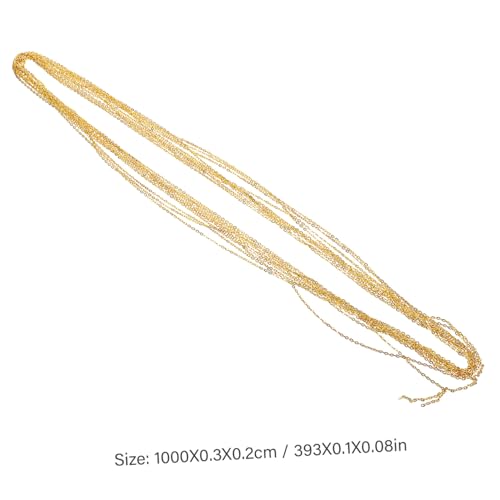 Parliky Flache Gliederketten Goldfarben Schmuckketten für Halsketten Armbänder DIY Schmuckherstellung Stabile Eisenketten für Herren Damen Vielseitig Festlich von Parliky