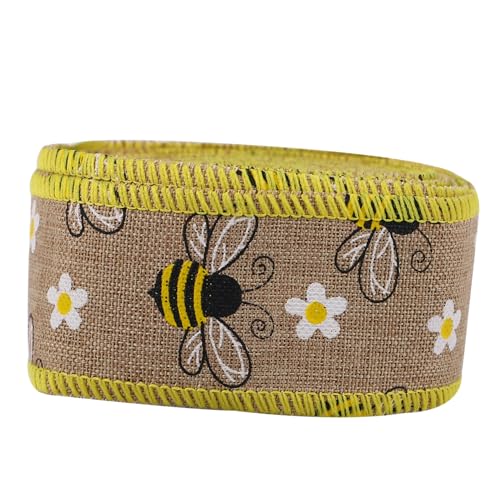 Parliky Geschenkband mit Bienenmuster Hochwertiges Satinband Strapazierfähiges Dekoband für Geschenkverpackung DIY Bastelprojekte Farbintensiv und Langlebig Parliky Geschenkband mit Bienenmuster Hochwertiges Satinband Strapazierfähiges Dekoband für Geschenkverpackung DIY Bastelprojekte Farbintensiv und Langlebig von Parliky