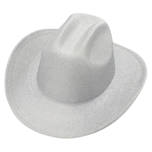 Parliky Glänzender Western Cowgirl Hut Weiß Festhut für Damen Herren Westernstyle Leicht und Robust für Karneval Kostüm Festliche Anlässe Parliky Glänzender Western Cowgirl Hut Weiß Festhut für Damen Herren Westernstyle Leicht und Robust für Karneval Kostüm Festliche Anlässe von Parliky