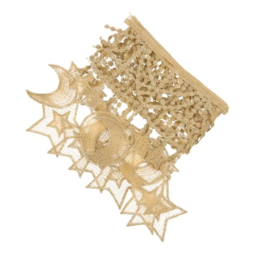 Parliky Goldene Stern Mond Spitzenborte Bestickte Dekorative Quaste für Kleidungsnähen DIY Spitzenbesatz für Kleider Vorhänge Tischdecken Feine Textur Handarbeitsverzierung Parliky Goldene Stern Mond Spitzenborte Bestickte Dekorative Quaste für Kleidungsnähen DIY Spitzenbesatz für Kleider Vorhänge Tischdecken Feine Textur Handarbeitsverzierung von Parliky