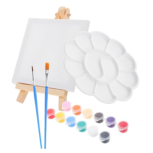 Parliky Holz Display Set Teilig Mini Staffelei Tischständer für DIY Malerei Anfänger Kompakter Desktop Easel Stand zum Halten von und Skizzenrahmen für Öl und Acrylfarben Kunstwerke von Parliky