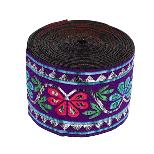 Parliky Jacquard band Ethno stil Polyester DIY Zierband für Kleidung Taschen Schuhe Zubehör Feine Textur Strapazierfähig für Kreative Handarbeiten und Bekleidungsverzierung von Parliky