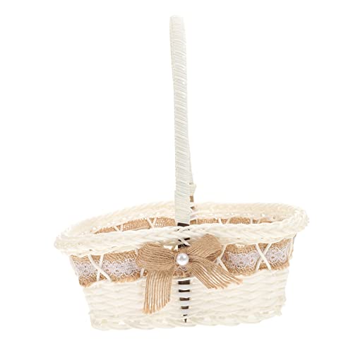 Parliky Blumenarrangement Korb Herz Design handgewebt Hochzeit Brautjungfer Tasche Griff Parliky Blumenarrangement Korb Herz Design handgewebt Hochzeit Brautjungfer Tasche Griff von Parliky