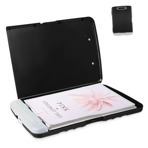 Parliky Klemmbrett mit Aufbewahrungsfach aus Robustem PP Kunststoff Multifunktionaler Organizer mit Stifthalter Sicherer Dokumentenhalter Faltbares Binder Clipboard für Büro Parliky Klemmbrett mit Aufbewahrungsfach aus Robustem PP Kunststoff Multifunktionaler Organizer mit Stifthalter Sicherer Dokumentenhalter Faltbares Binder Clipboard für Büro von Parliky