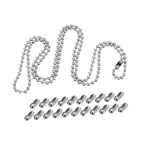 Parliky Kugelkette mit Verschlüssen Robuste Beaded Ball Chain für Schmuckherstellung Dog Tag Halskette Vielseitig Nutzbar für Diy Schmuck Schlüsselanhänger Langlebig und Geeignet Parliky Kugelkette mit Verschlüssen Robuste Beaded Ball Chain für Schmuckherstellung Dog Tag Halskette Vielseitig Nutzbar für Diy Schmuck Schlüsselanhänger Langlebig und Geeignet von Parliky