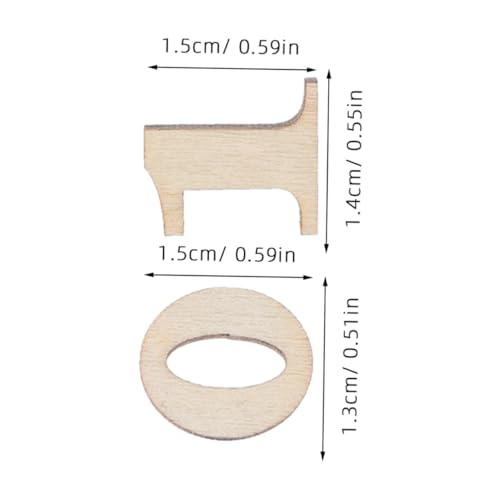 Parliky Lernspielzeug aus Holz leere Holznummer Holz brennende Alphabetbuchstaben mittelgroße Ausschnittsnummer natürliche Holzzahlen DIY-Kunstprojekt kleine Holzzahlen Beige von Parliky