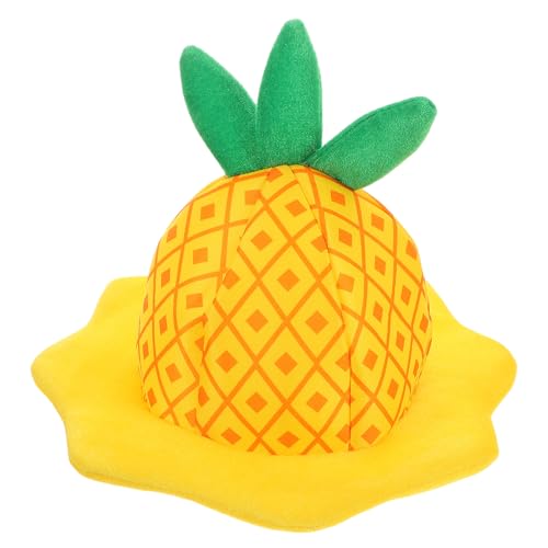Parliky Lustiger Ananas Hut Erwachsene Elastischer Cosplay Kopfschmuck für Hawaii Party Dekorativer Fruchthut für Geburtstagspartys und Festliche Fotorequisiten Einzigartiges Design für von Parliky